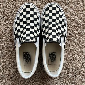 Checkerboard Slip On Vans